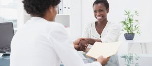 two people handshaking