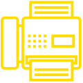 yellow fax icon